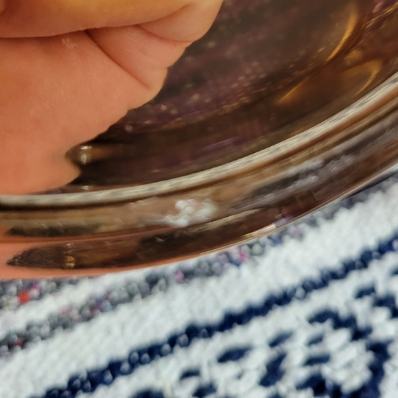 Vintage 1 liter amber glass Pyrex visions saucepan lid has a small chip - Picture 5 of 8